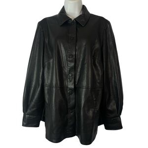 Chico’s Faux Leather Shacket Size 1 / 8-10
